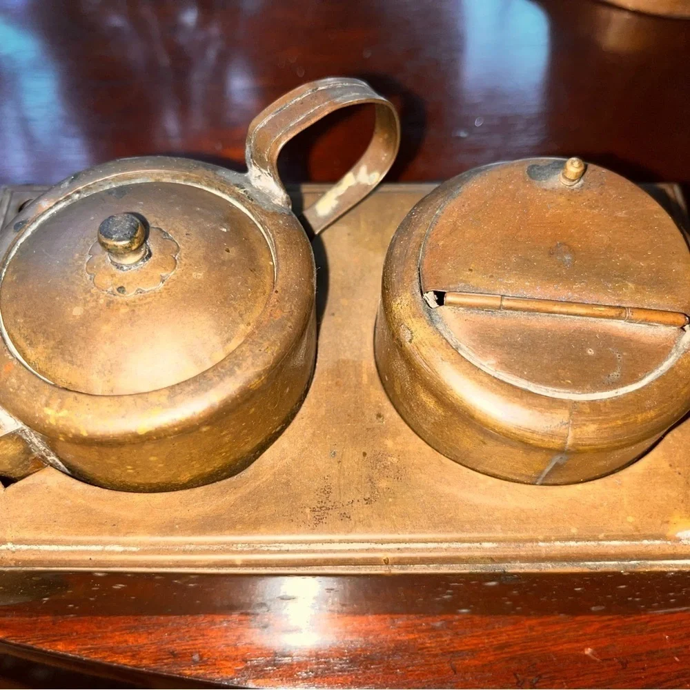 antique Japanese bronze/copper oil lantern late Edo or Meiji Era (c. 1800's).